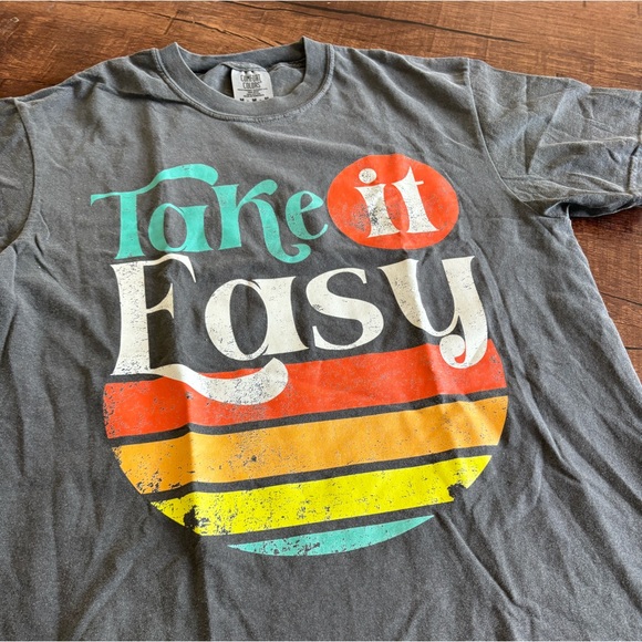 Take it Easy | Summer Graphic T Shirt  | M - Picture 2 of 7